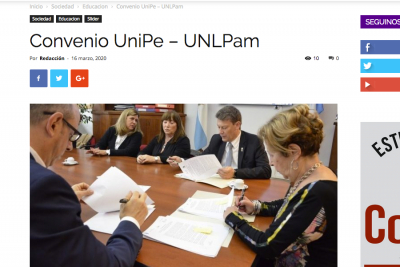 Convenio UNIPE &ndash; UNLPam
