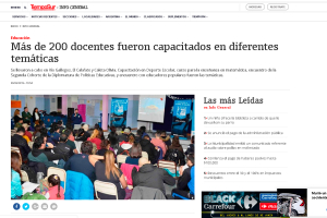 M&aacute;s de 200 docentes fueron capacitados en diferentes tem&aacute;ticas