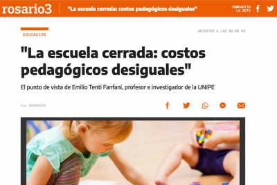 La escuela cerrada: costos pedag&oacute;gicos desiguales