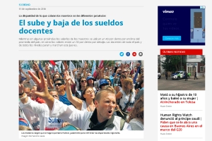 El sube y baja de los sueldos docentes