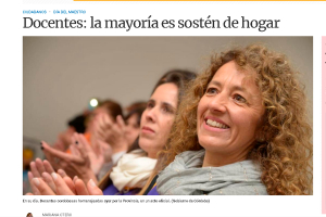 Docentes: la mayor&iacute;a es sost&eacute;n de hogar