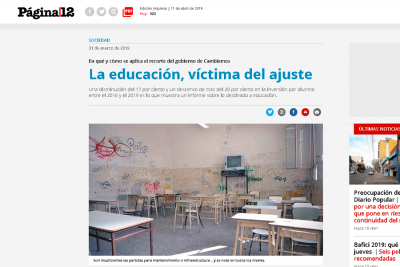 La educaci&oacute;n, v&iacute;ctima del ajuste