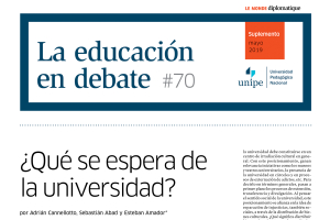 La Educaci&oacute;n en Debate, #70:  "&iquest;Qu&eacute; se espera de la universidad?"