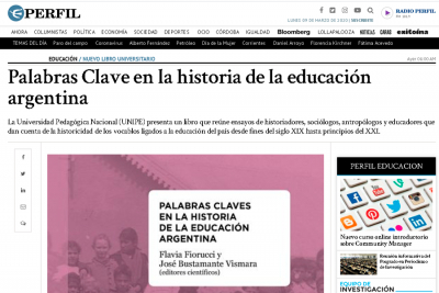 Palabras Clave en la historia de la educaci&oacute;n argentina