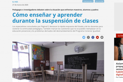 C&oacute;mo ense&ntilde;ar y aprender durante la suspensi&oacute;n de clases