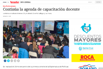 Contin&uacute;a la agenda de capacitaci&oacute;n docente