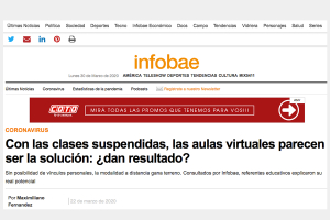 Con las clases suspendidas, las aulas virtuales parecen ser la soluci&oacute;n: &iquest;dan resultado?