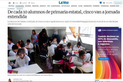 De cada 10 alumnos de primaria estatal, cinco van a jornada extendida