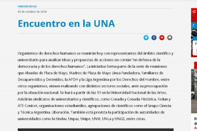Encuentro en la UNA