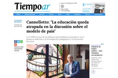 Cannellotto: "La educaci&oacute;n queda atrapada en la discusi&oacute;n sobre el modelo del pa&iacute;s"