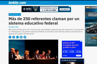 M&aacute;s de 250 referentes claman por un sistema educativo federal