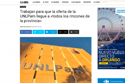Trabajan para que la oferta de la UNLPam llegue a &laquo;todos los rincones de la provincia&raquo;