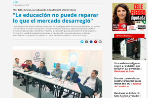 "La educaci&oacute;n no puede reparar lo que el mercado desarregl&oacute;"