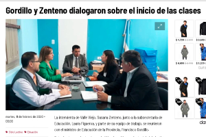 Gordillo y Zenteno dialogaron sobre el inicio de las clases