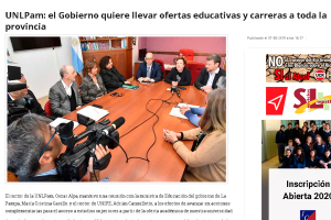 UNLPam: el Gobierno quiere llevar ofertas educativas y carreras a toda la provincia