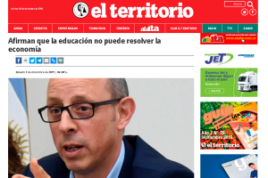 Afirman que la educaci&oacute;n no puede resolver la econom&iacute;a