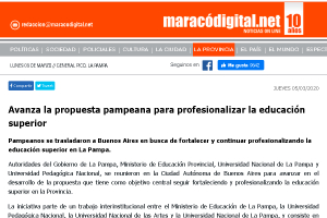 Avanza la propuesta pampeana para profesionalizar la educaci&oacute;n superior