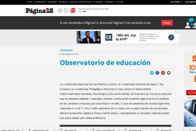 Observatorio de educaci&oacute;n