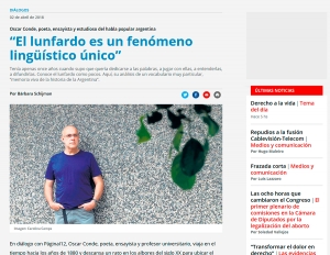 &ldquo;El lunfardo es un fen&oacute;meno ling&uuml;&iacute;stico &uacute;nico&rdquo;