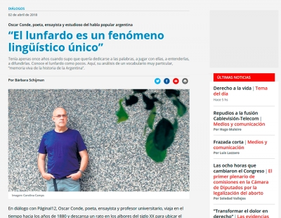&ldquo;El lunfardo es un fen&oacute;meno ling&uuml;&iacute;stico &uacute;nico&rdquo;