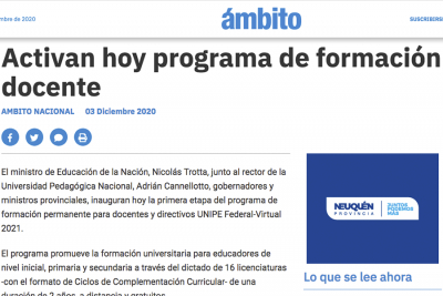 Activan hoy programa de formaci&oacute;n docente