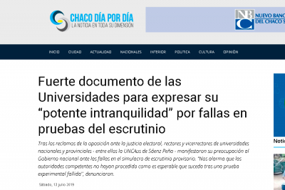 Fuerte documento de las Universidades para expresar su &ldquo;potente intranquilidad&rdquo; por fallas en pruebas del escrutinio