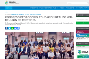 CONGRESO PEDAG&Oacute;GICO: EDUCACI&Oacute;N REALIZ&Oacute; UNA REUNI&Oacute;N DE RECTORES