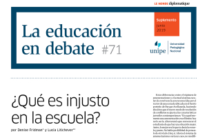 La Educaci&oacute;n en Debate, #71:  "&iquest;Qu&eacute; es injusto en la escuela?"