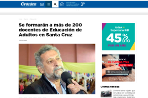 Se formar&aacute;n a m&aacute;s de 200 docentes de Educaci&oacute;n de Adultos en Santa Cruz